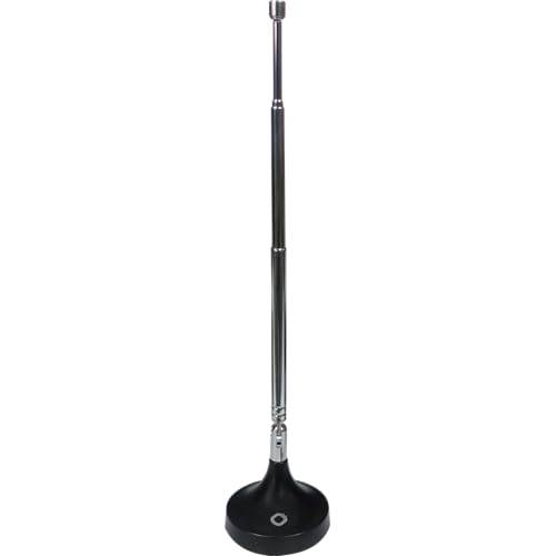 Oehlbach Radio Rod DAB+ Antenne | Radio Antenne für den Empfang von DAB+ und FM/UKW | Einfahrbare DAB Antenne mit Magnetfuß | Zimmerantenne inkl. Adapter auf F-Stecker | Schwarz