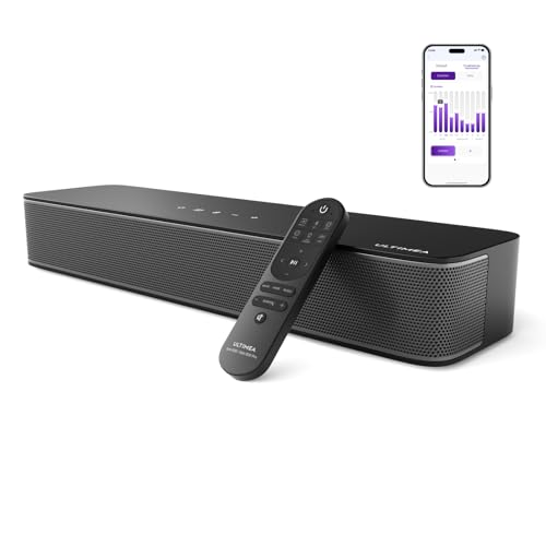 ULTIMEA 2.1 Kanal Soundbar für TV Geräte mit integriertem Subwoofer, APP-Steuerung, All-in-One Soundbar für Fernseher, TV-Lautsprecher mit verstellbarem Bass, Bluetooth 5.3 TV Sound Bar, Solo B30 Pro