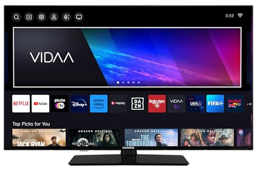 Telefunken Fernseher 43 Zoll Smart TV VIDAA XU43VP750M - 4K Fernseher UHD, HDR TV mit Dolby Vision, Triple-Tuner und 6 Monate HD+ inkl., LED TV schwarz