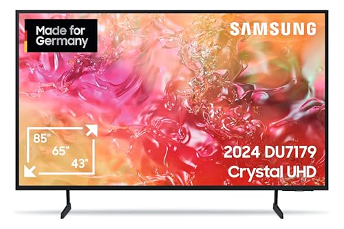 Samsung Crystal UHD 4K DU7179 Fernseher 43 Zoll, TV mit PurColor, 4K Upscaling, Crystal Prozessor, Smart TV, GU43DU7179UXZG, Deutsches Modell [2024]