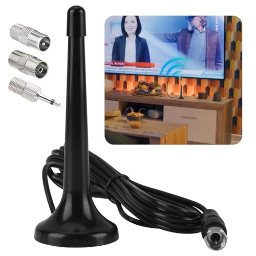 High Performance Radio Antenna for Clear DAB and FM Reception, Magnetic Base and 3 m Extension Cable, Ideal for Home Stereo Receivers and AV Audio Systems