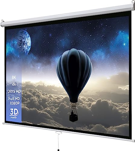 celexon Basic Rollo-Leinwand 100" | 200x150 cm 4:3 | ausziehbare Full-HD 4K Beamer-Leinwand für Heimkino oder Büro-Präsentationen | Projektionsleinwand geeignet zur Deckenmontage oder Wandmontage