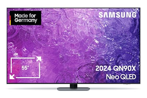 Samsung Neo QLED 4K QN90X Fernseher 55 Zoll, TV mit Neural Quantum 4K AI Prozessor, Quantum-Matrix-Technologie, AI 4K Upscaling, Smart TV, GQ55QN90XATXZG, Deutsches Modell [2024]